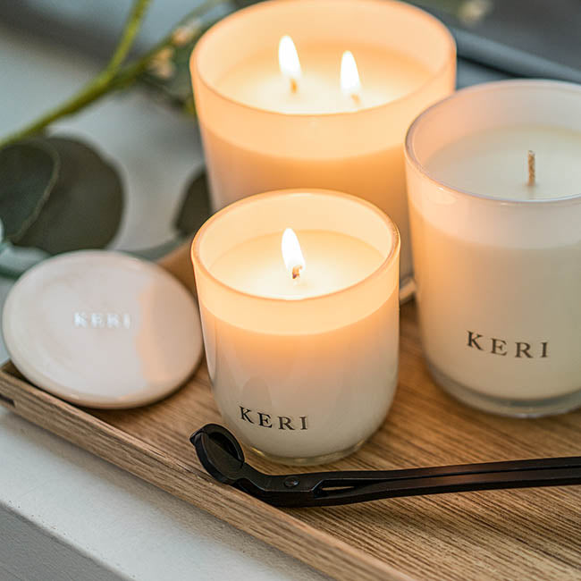 Luxury Keri Soy Candle | Hydrangea & White Tea