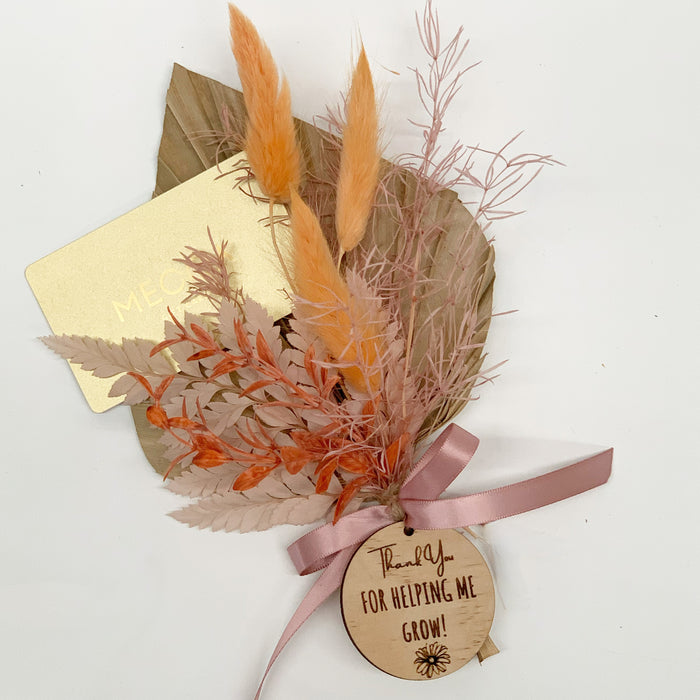 Dried Flower Gift Card Holder Mini Bouquets for Teachers