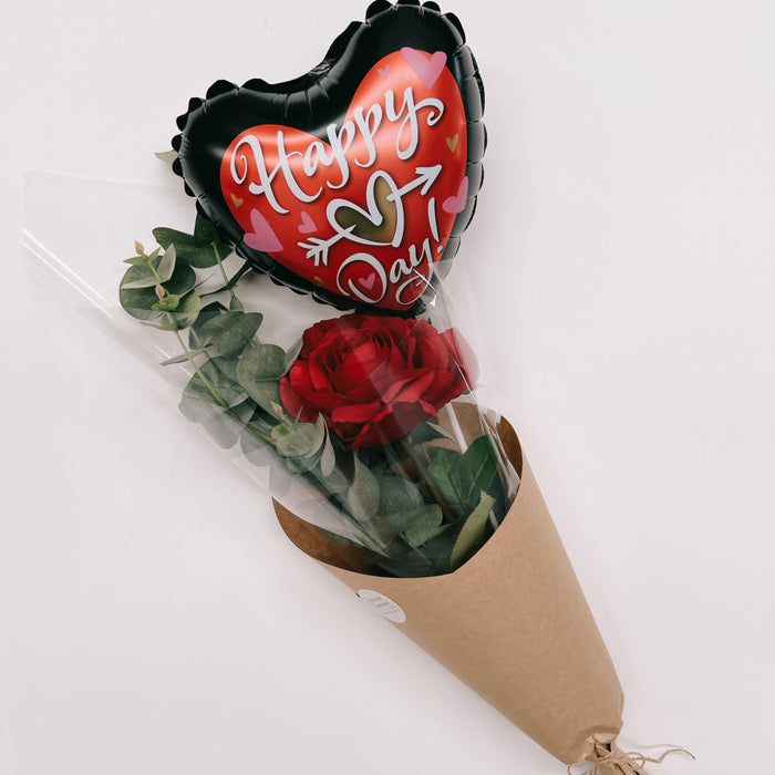 Happy Love Day Single Stem Rose