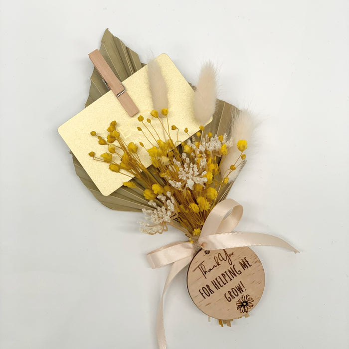 Dried Flower Gift Card Holder Mini Bouquets for Teachers