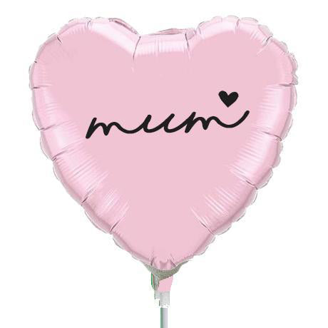 Mum Script Heart Gift Balloon